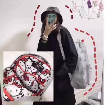 【考生网专属渠道】日本代购Hellokitty书包大容量初高中小学生可爱防水凯蒂猫双肩包图2